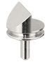 45/90 degree angled standard profile SEM pin stub Ø12.7 diameter standard pin, aluminium